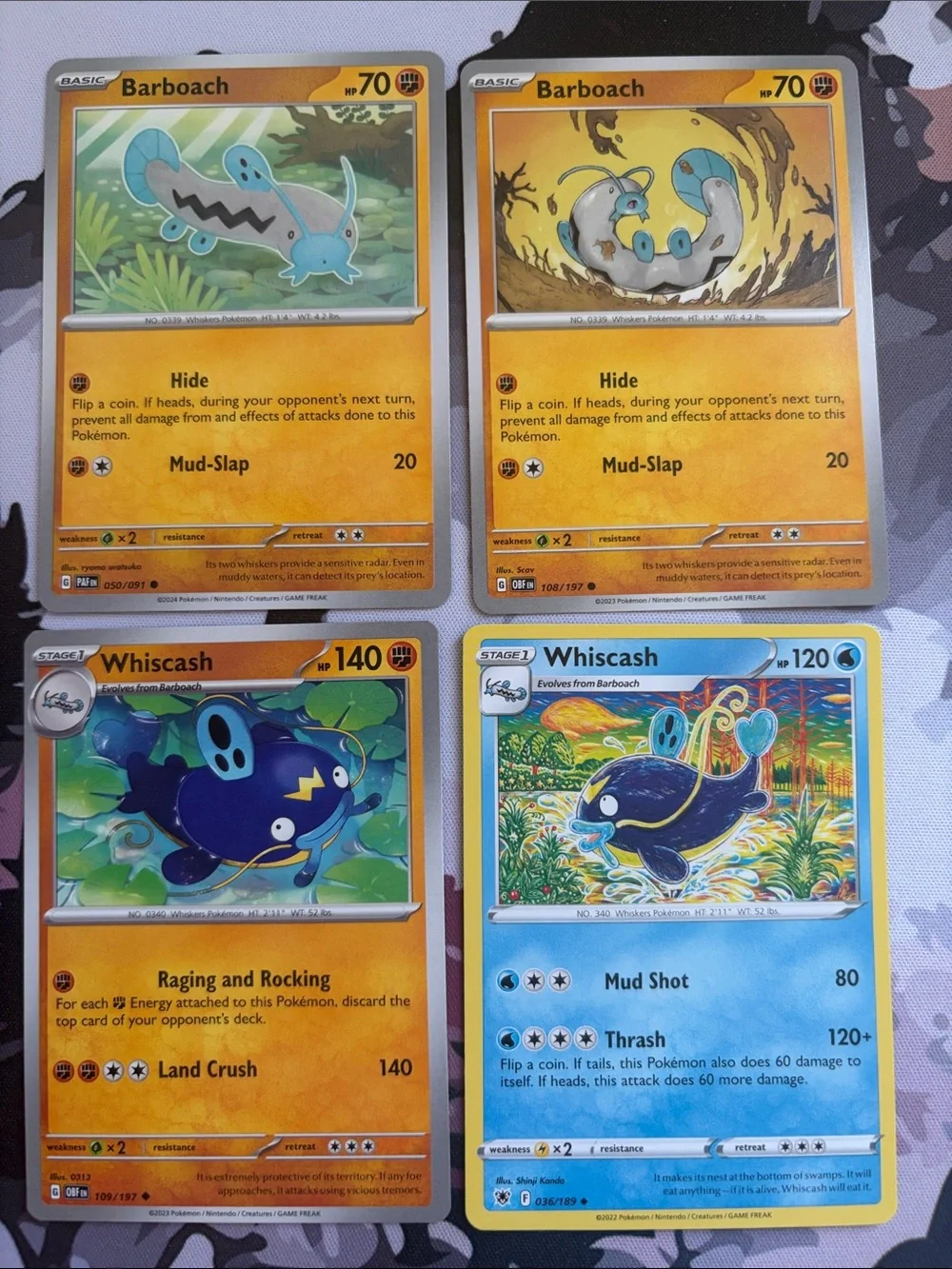 Barboach & Whiscash Evolution Lot | 4 Pokémon Cards | ✨5/$25✨